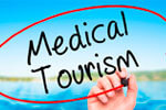 Medical Tourism picture depicting a hand drawing a circle around the words: Medical Tourism,